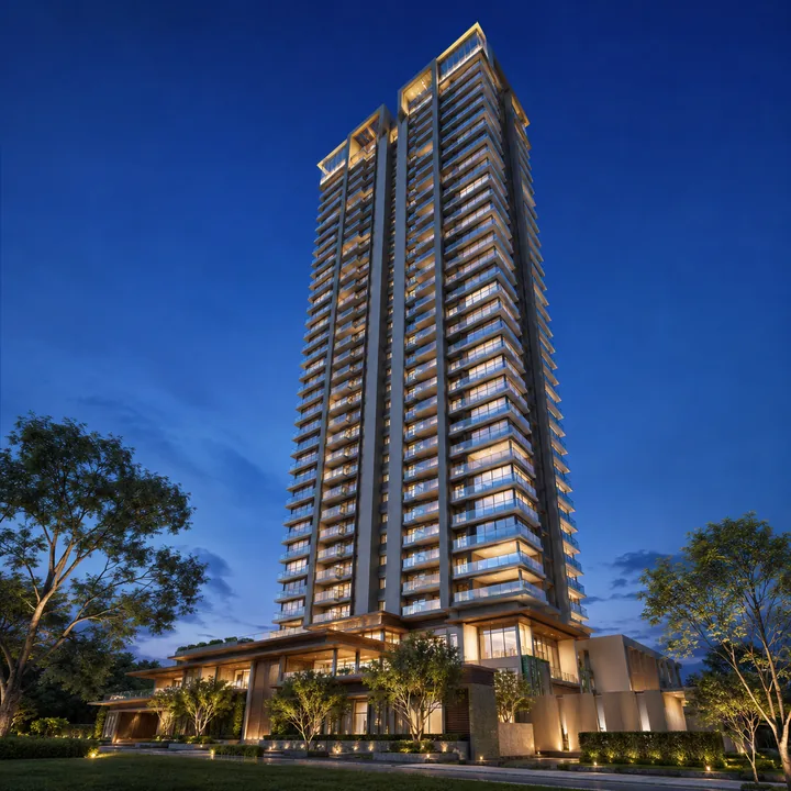 Brigade Innovation Gardens residential tower elevation - high-rise apartments up to 35 floors